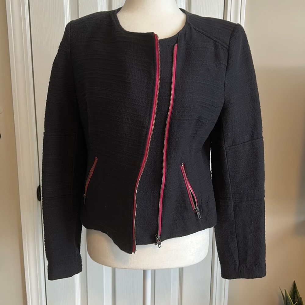 Black and Pink Halogen Blazer